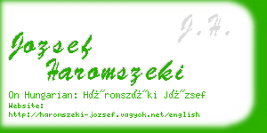 jozsef haromszeki business card